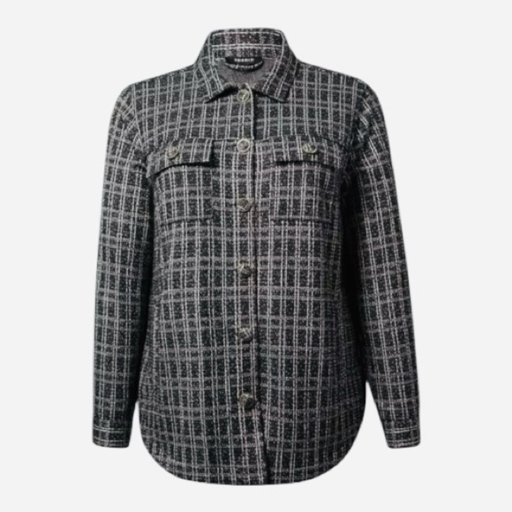 Torrid Black and Silver Plaid Blazer - Picture 6 of 7